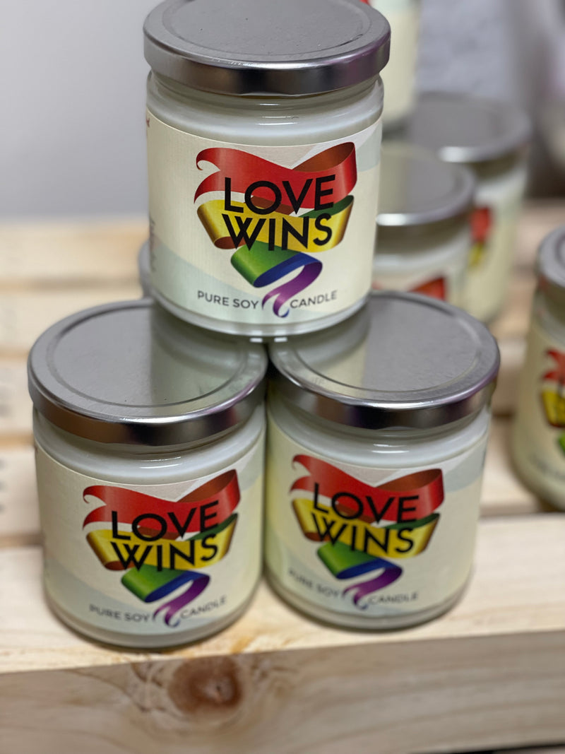 LOVE WINS PRIDE CANDLE!