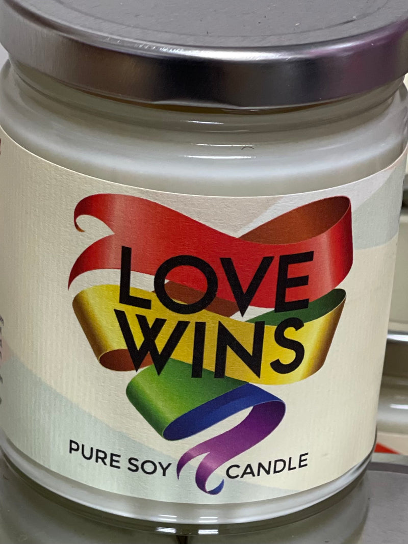 LOVE WINS PRIDE CANDLE!